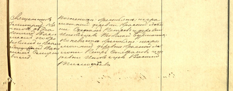 Николаевы, д. Винокосцы, д. Инокосцы, д. Новокосцы Вязниковского (Гороховецкого) уезда Владимирской губернии